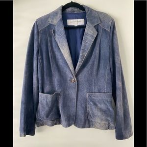 ANDREW MARC SUEDE DISTRESSED BLAZER